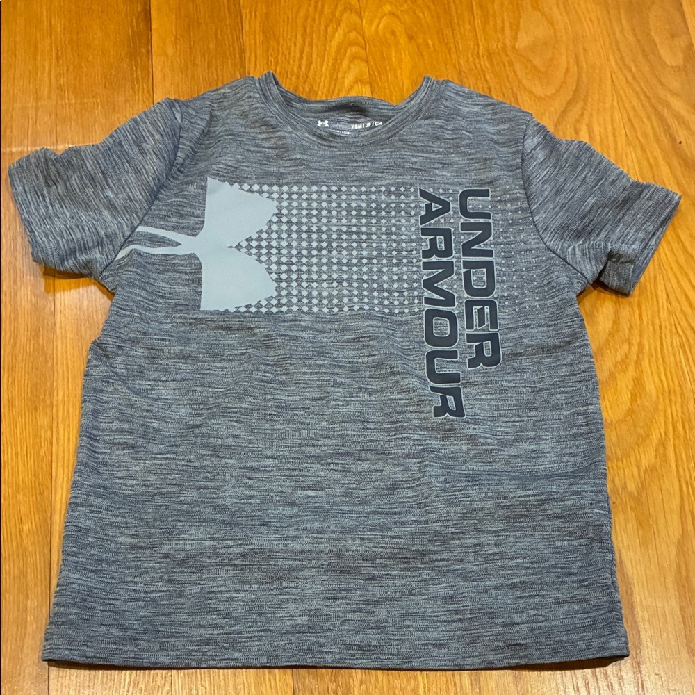 Under Armour Gray Logo Heathered Performance Short Sleeve Tee